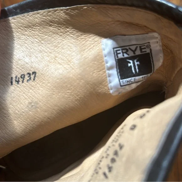 Frye Black Leather Ankle Boots - Picture 4 of 6